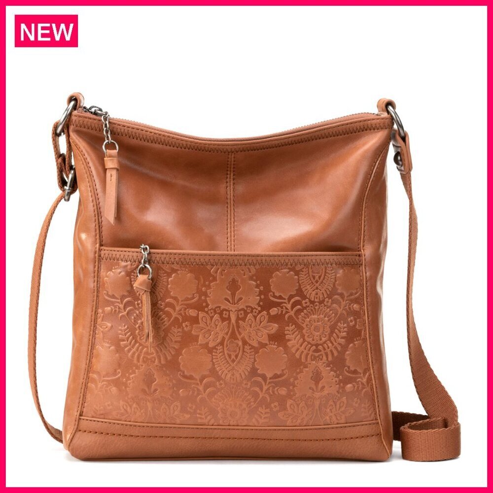 Leather Crossbody Bag Adjustable Strap Zipper Pockets Casual Purse